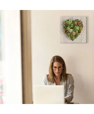 Kaktusowe serce - obraz na płótnie