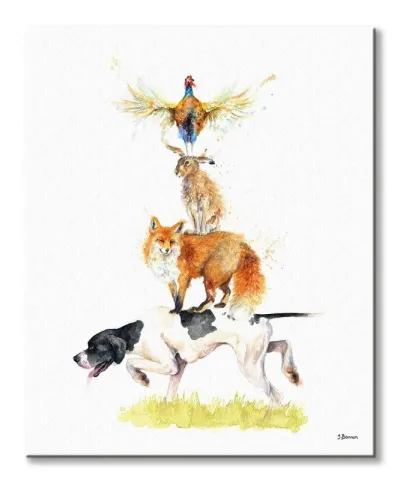 Piramida zwierząt - obraz na płótnie