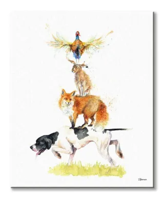 Piramida zwierząt - obraz na płótnie