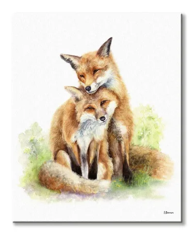 Zakochane Lisy - obraz na płótnie