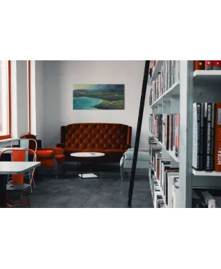 Przybrzeżne wzgórza - obraz na płótnie