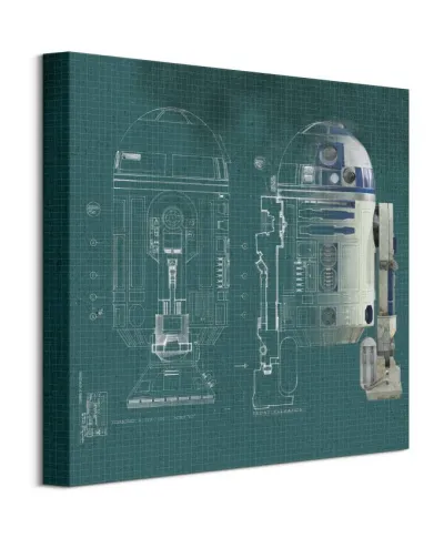 Star Wars R2-D2 Blueprint - obraz na płótnie