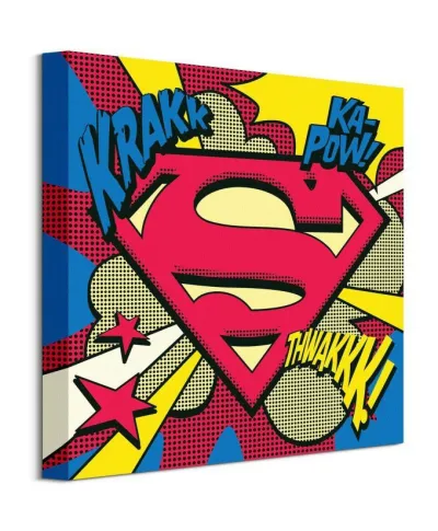 Superman Pop Art Shield - obraz na płótnie