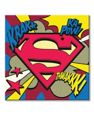 Superman Pop Art Shield - obraz na płótnie