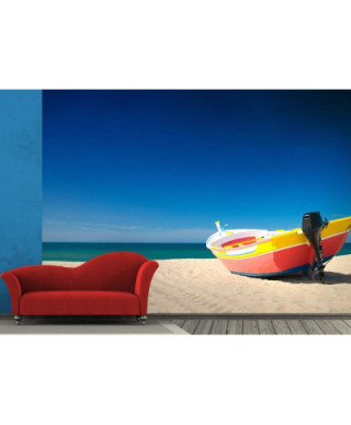 Fototapeta na ścianę - Kolorowa łódź - 254x183 cm