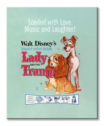 Zakochany kundel - obraz na płótnie