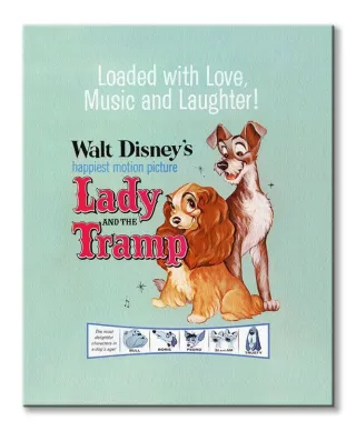 Zakochany kundel - obraz na płótnie