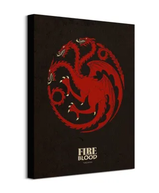 Gra o Tron Herb Targaryen - obraz na płótnie