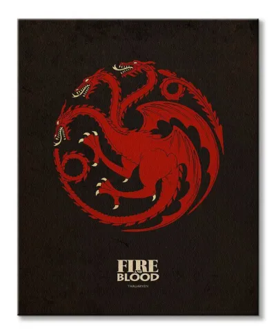 Gra o Tron Herb Targaryen - obraz na płótnie