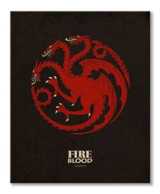 Gra o Tron Herb Targaryen - obraz na płótnie