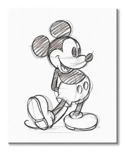 Myszka Mickey Rysunek - obraz na płótnie