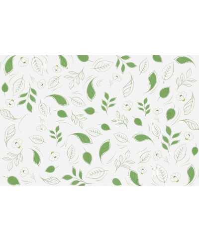 Fototapeta w małe zielone i białe listki - 175x115 cm