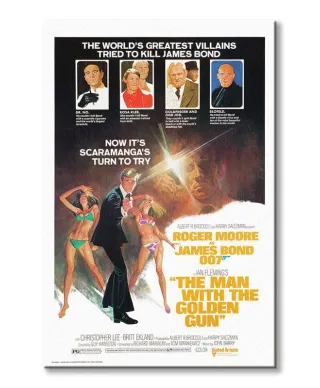James Bond Człowiek ze złotym pistoletem - obraz na płótnie