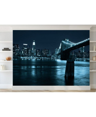 Fototapeta na ścianę - Manhattan, Brooklyn Bridge nocą - 254x183 cm