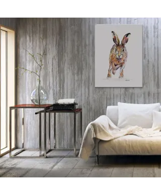 Biegnący królik - obraz na płótnie
