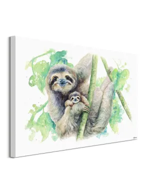 Rodzina Leniwców - obraz na płótnie