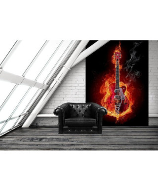 Fototapeta na ścianę - Ognista gitara - 183x254 cm