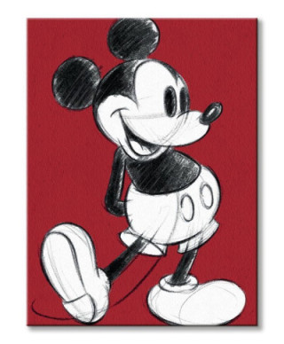 Mickey Mouse Retro Red - obraz na płótnie