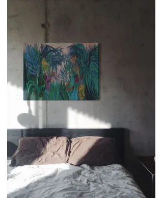 Bujne zarośla - obraz na płótnie