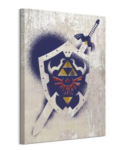 The Legend Of Zelda Hylian Shield Stencil - obraz na płótnie