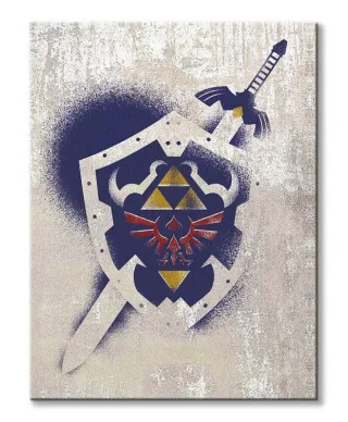 The Legend Of Zelda Hylian Shield Stencil - obraz na płótnie