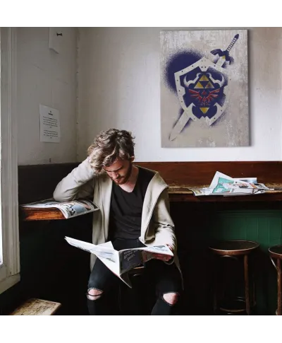 The Legend Of Zelda Hylian Shield Stencil - obraz na płótnie