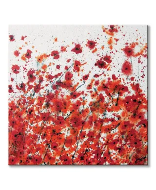 Red and Orange Flowers - obraz na płótnie