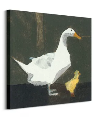 Kaczka i kaczątko - obraz na płótnie