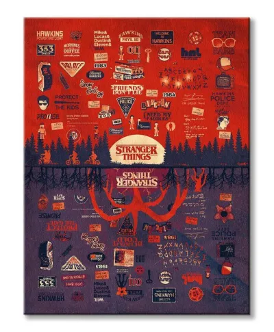 Stranger Things The Upside Down - obraz na płótnie