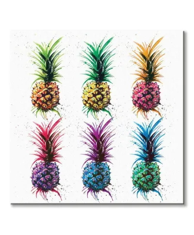 Pineapple Rainbow - obraz na płótnie