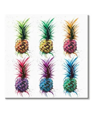 Pineapple Rainbow - obraz na płótnie