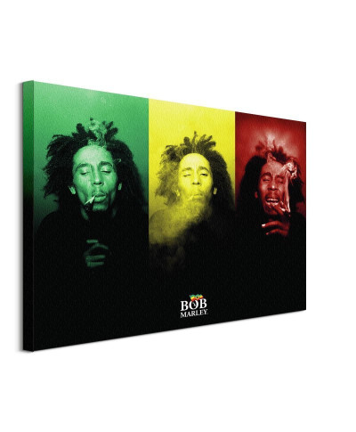 Bob Marley Tricolour Smoke - obraz na płótnie