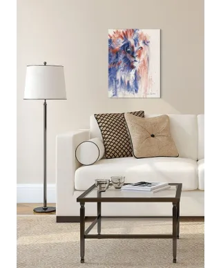 Obraz na ścianę - Kolorowy Lew - 60x80 cm
