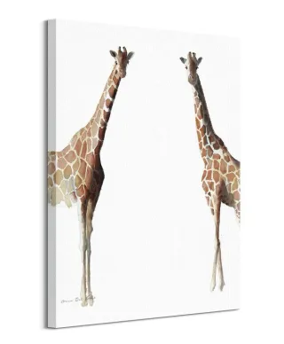 Stojące żyrafy - obraz na płótnie