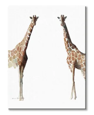 Stojące żyrafy - obraz na płótnie