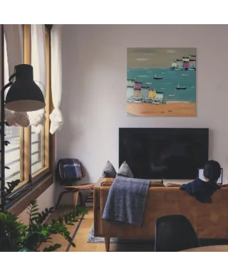 Fish & Ships - obraz na płótnie