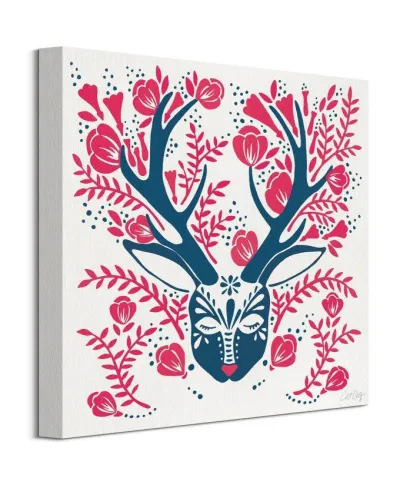Folk Stag - obraz na płótnie