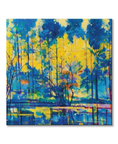 Tall Trees at Meadowcliff Pond - obraz na płótnie