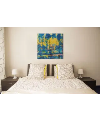 Tall Trees at Meadowcliff Pond - obraz na płótnie