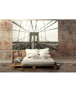 Fototapeta na ścianę - Brooklyn Bridge wide angle - 175x115 cm