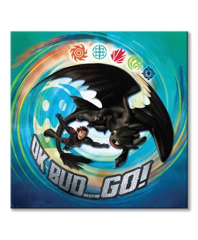 Jak wytresować smoka Friends In Flight - obraz na płótnie