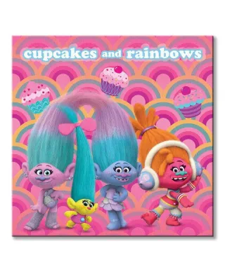 Trolls Cupcakes and Rainbows - obraz na płótnie