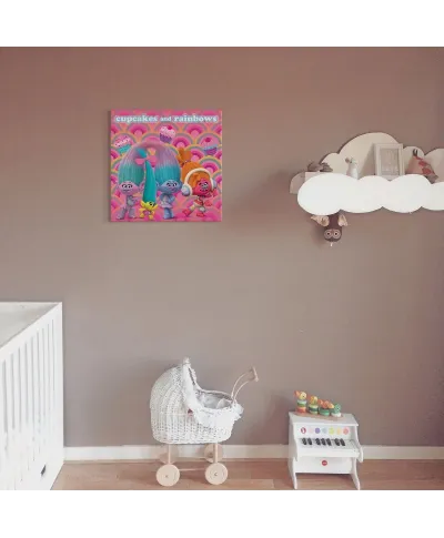 Trolls Cupcakes and Rainbows - obraz na płótnie