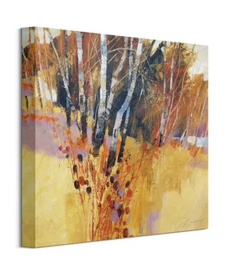 Teasels and Birches - obraz na płótnie