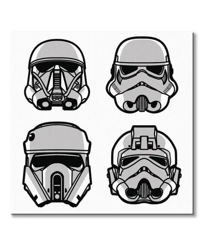 Star Wars Rogue One Helmets - obraz na płótnie
