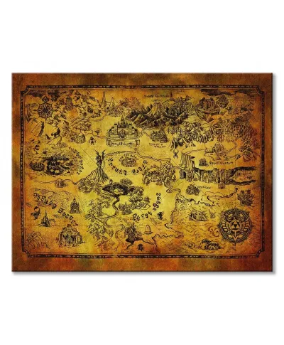 The Legend Of Zelda Hyrule Map - obraz na płótnie