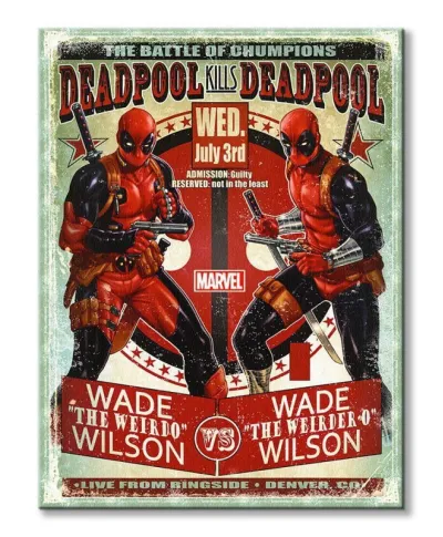 Deadpool Wade vs Wade - obraz na płótnie