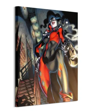 Harley Quinn Gun Smoke - obraz na płótnie