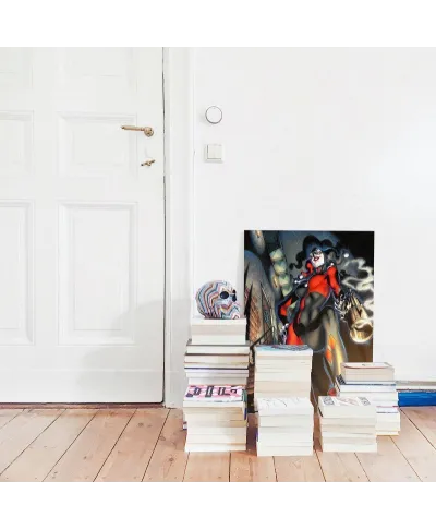 Harley Quinn Gun Smoke - obraz na płótnie