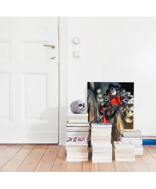 Harley Quinn Gun Smoke - obraz na płótnie